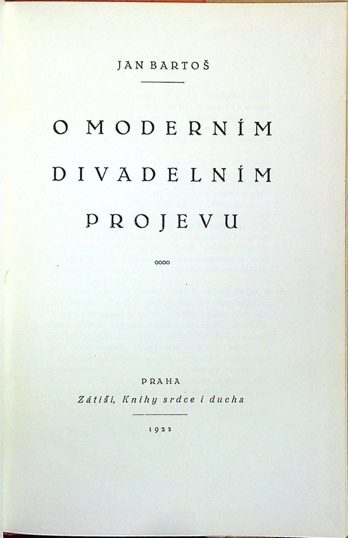 O moderním divadelním projevu.