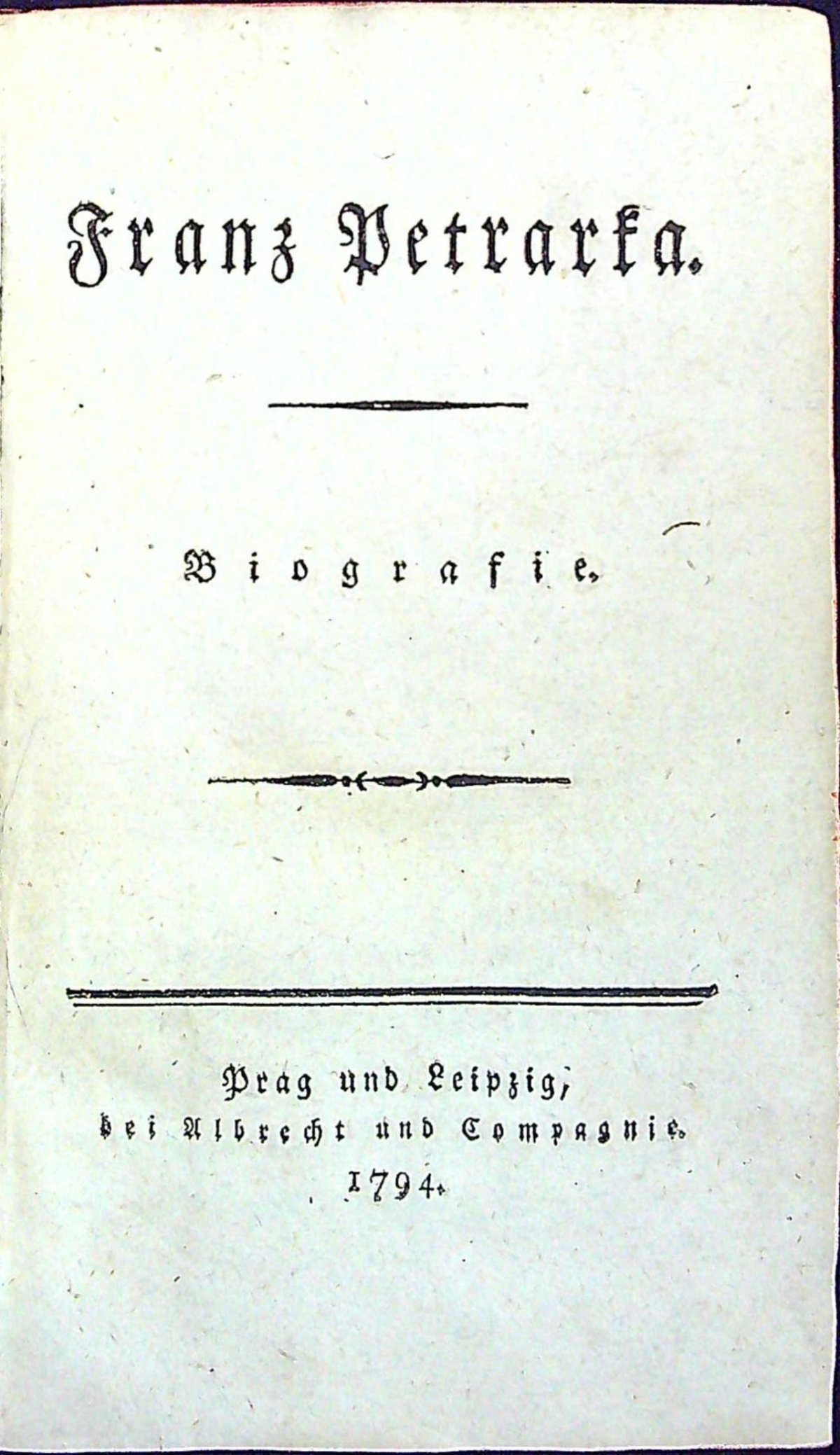 Franz Petrarka. Biographie.