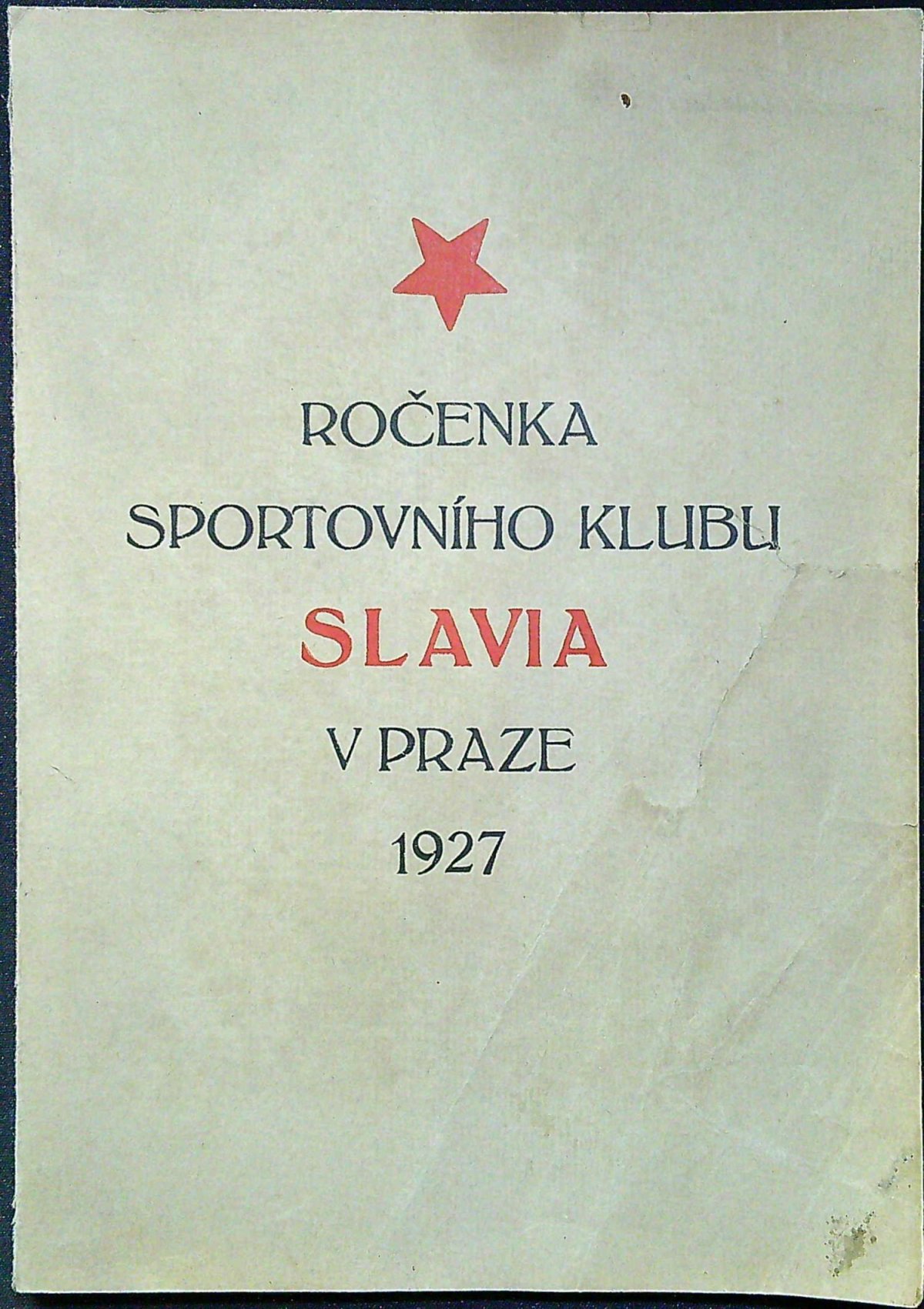 Ročenka sportovního klubu Slavia v Praze. 1927-1935.