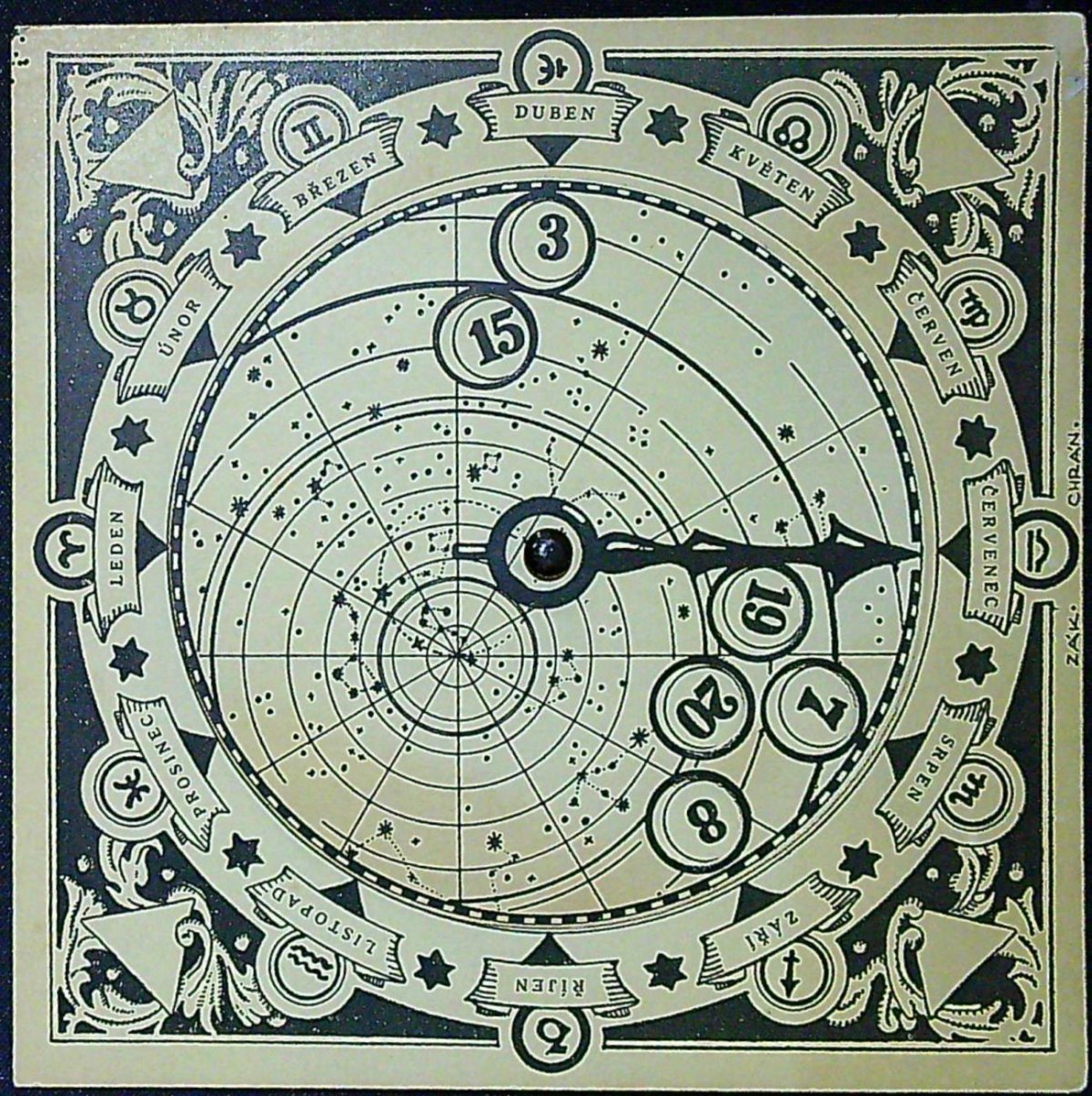 Planetarium a Horo-Graf. Sestaví každému podle data jeho narození přesný a podrobný HOROSKOP, obsahující celou řadu cenných předpovědí do budoucnosti. Radí, co podniknouti a varuje před nehodami.