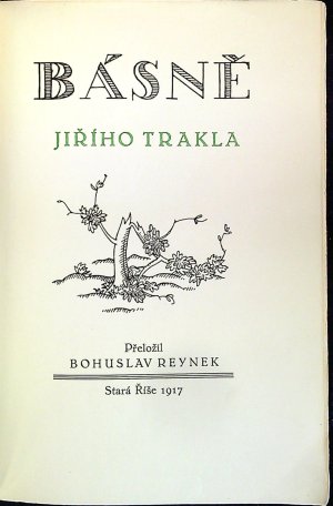 Básně Jiřího Trakla.