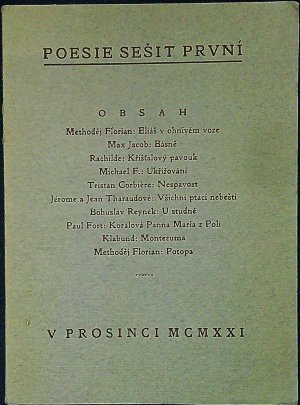 Poesie sešit první.