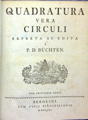 QUADRATURA VERA CIRCULI REPERTA AC EDITA